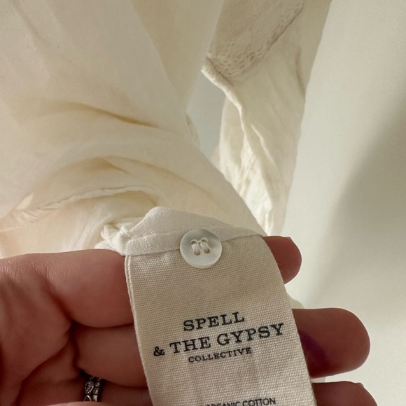 Spell Cream Buttoned Relaxed Blouse - Picture 10 of 13